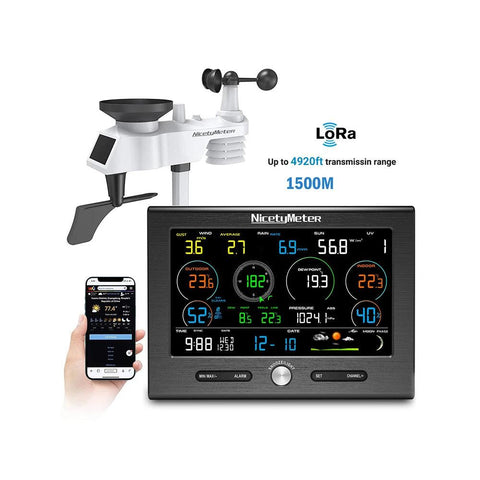 0370L LORA Smart WIFI Weather Station Transmission Distance 1500 Meters - Apalipapa