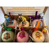 12 XL Bath Bomb Fizzies with surprise Paws Patrol figure inside, handmade, natural ingredients, fruity, kid-friendly scents - Apalipapa