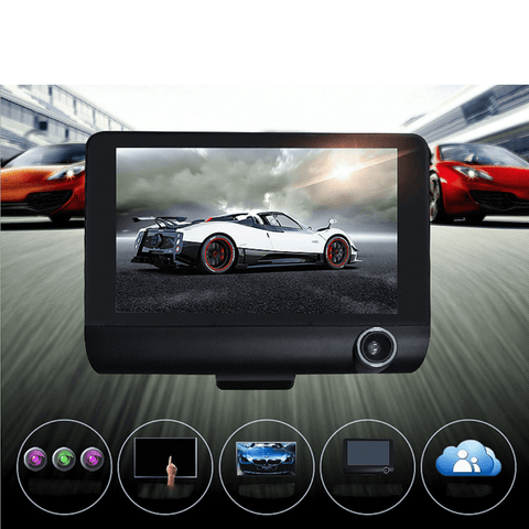 Safe Drive Dual Camera Car Dash Cam With Large Screen - Apalipapa