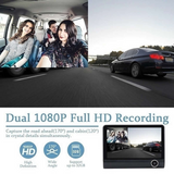 Safe Drive Dual Camera Car Dash Cam With Large Screen