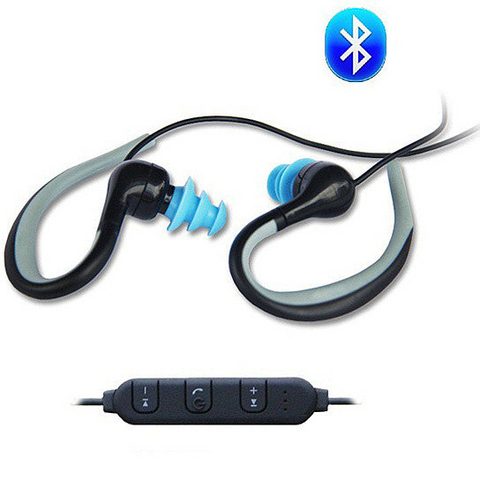 Waterproof Bluetooth Headphones with Swimmers Earplugs