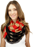 Vintage Inspired American Flag Infinity Scarf