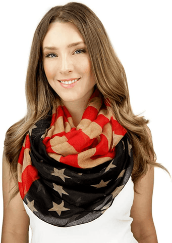 Vintage Inspired American Flag Infinity Scarf - Apalipapa