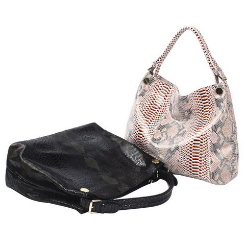 Resort Snake Skin Print Handbag