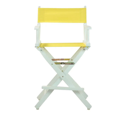 24" Director's Chair White Frame-Yellow Canvas - Image #1