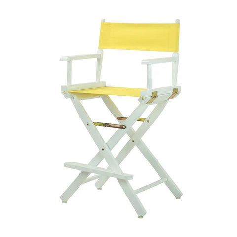 24" Director's Chair White Frame-Yellow Canvas - Image #2