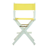 24" Director's Chair White Frame-Yellow Canvas - Image #4