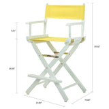 24" Director's Chair White Frame-Yellow Canvas - Image #5