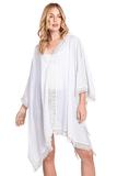 Lace and Tassel Trim Cover-Up - Apalipapa