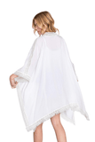 Lace and Tassel Trim Cover-Up - Apalipapa