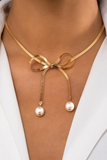 Pearly Bow Necklace