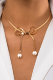 Pearly Bow Necklace - Apalipapa