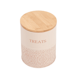 Country Living White Swan Dog Treat Containers - Set of 2 Carbon Steel Jars with Bamboo Lids - Stylish Storage for Your Furry Friend's Treats - Apalipapa