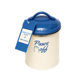 Country Living Set of 3 French Blue & Cream Pet Treat Storage Canisters - Apalipapa