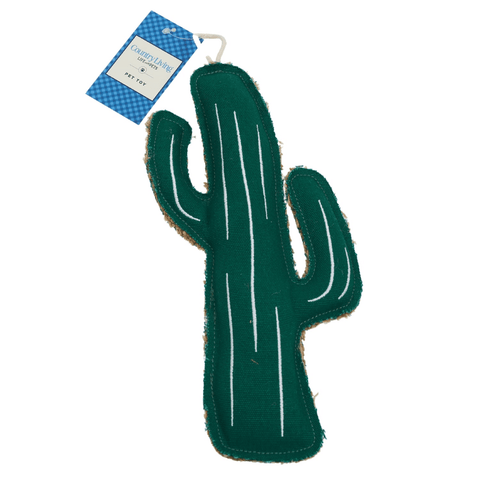 Country Living Durable Dog Chew Toy - Cactus-Shaped, Made with Canvas & Jute, Perfect for Teething & Play, Suitable for All Dog Breeds - Apalipapa