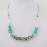 Luna The Crescent Moon Turquoise Necklace - Apalipapa