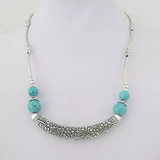 Luna The Crescent Moon Turquoise Necklace