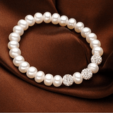 Venus Italian Pearl Bracelet - With 3 Crystal Moon Beads - Apalipapa