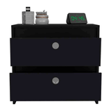 Nightstand Dreams, Two Drawers, Black Wengue Finish - Apalipapa