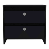 Nightstand Dreams, Two Drawers, Black Wengue Finish - Apalipapa