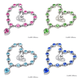 Happy Hearts Swarovski Crystal Clear And Colorful Bracelets - Apalipapa