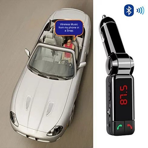 NEW Car FM Music Broadcaster with Bluetooth and Car Charger