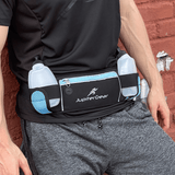 Running Hydration Belt Waist Bag with Water-Resistant Pockets and 2 Water Bottles for Outdoor Sports - Apalipapa