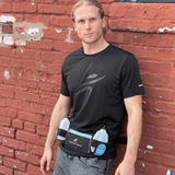 Running Hydration Belt Waist Bag with Water-Resistant Pockets and 2 Water Bottles for Outdoor Sports