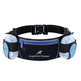 Running Hydration Belt Waist Bag with Water-Resistant Pockets and 2 Water Bottles for Outdoor Sports - Apalipapa