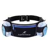 Running Hydration Belt Waist Bag with Water-Resistant Pockets and 2 Water Bottles for Outdoor Sports