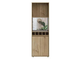 Dallas Bar Double Door Cabinet, Five Wine Cubbies, Two Shelves, Two Interior Shelves - Apalipapa