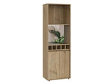 Dallas Bar Double Door Cabinet, Five Wine Cubbies, Two Shelves, Two Interior Shelves - Apalipapa