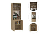 Dallas Bar Double Door Cabinet, Five Wine Cubbies, Two Shelves, Two Interior Shelves - Apalipapa