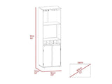 Dallas Bar Double Door Cabinet, Five Wine Cubbies, Two Shelves, Two Interior Shelves - Apalipapa