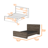 Full Size Bed Base Forum, Frame, Dark Brown Finish - Apalipapa