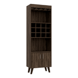 Harvey Bar Double Door Cabinet, Twelve Wine Cubbbies, Two Shelves - Apalipapa