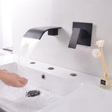 KAPHOME Matte Black Waterfall Faucet Wall Mount - Apalipapa