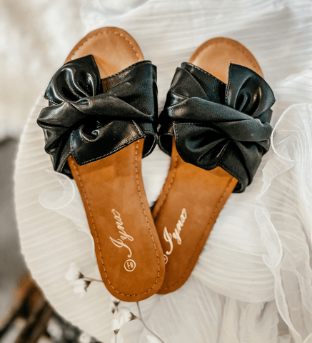 Knotted Sandals Black - Apalipapa