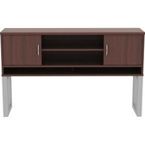 Lorell Relevance Series Mahogany Laminate Office Furniture Hutch - 59" x 15" x 36" - 3 Shelve(s) - Finish: Mahogany, Laminate - Apalipapa