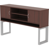 Lorell Relevance Series Mahogany Laminate Office Furniture Hutch - 59" x 15" x 36" - 3 Shelve(s) - Finish: Mahogany, Laminate - Apalipapa