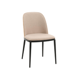 Mid-Century Modern Dining Side Chair with Velvet Seat and Steel Frame Set of 4 - Apalipapa