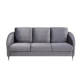 Sofia Gray Velvet Modern Chic Sofa Couch - Apalipapa