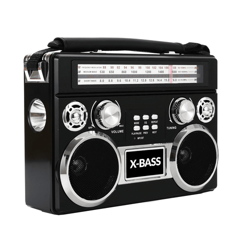 Supersonic Portable 3 Band Radio with Bluetooth and Flashlight - Apalipapa