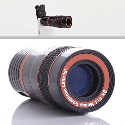 Telephoto PRO Clear Image Lens Zooms 8 times closer! For all Smart Phones & Tablets with Camera - Apalipapa