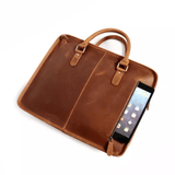 The Hemming Leather Laptop Bag | Vintage Leather Briefcase - Apalipapa