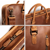 The Hemming Leather Laptop Bag | Vintage Leather Briefcase - Apalipapa