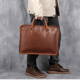 The Hemming Leather Laptop Bag | Vintage Leather Briefcase - Apalipapa