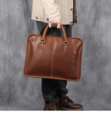 The Hemming Leather Laptop Bag | Vintage Leather Briefcase - Apalipapa