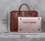 The Hemming Leather Laptop Bag | Vintage Leather Briefcase - Apalipapa