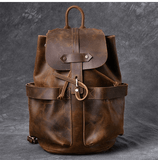 The Olaf Rucksack | Vintage Leather Travel Backpack - Apalipapa